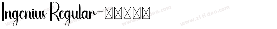 Ingenius Regular字体转换